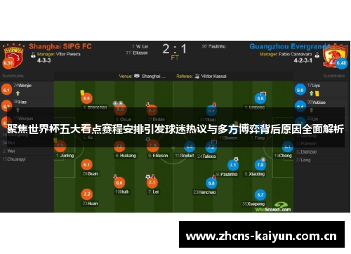 聚焦世界杯五大看点赛程安排引发球迷热议与多方博弈背后原因全面解析 聚焦世界杯五大看点赛程安排引发球迷热议与多方博弈背后原因全面解析